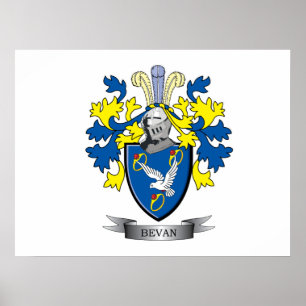 Bevan Familienwappen Coat of Arms Poster