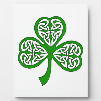 Beveled Celtic Knot Kleeblatt Fotoplatte