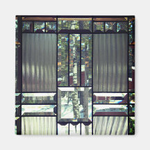 Beveled Glas Birch Bäume metallisch silber modern