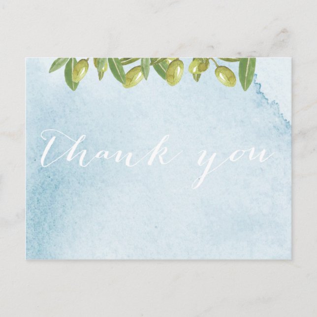 Bevenuti Italia Toskana Wedding Vielen Dank Postkarte (Vorderseite)