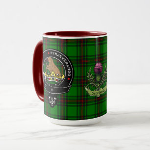 Beveridge Clan Abzeichen & Tartan Tasse