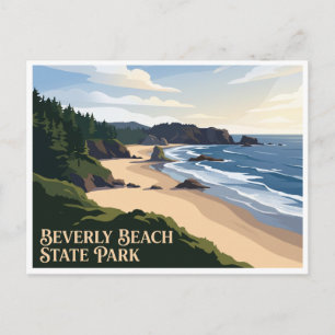 Beverly Beach State Park Newport Oregon Postkarte