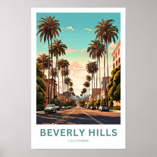 Beverly Hills California Travel Print Poster