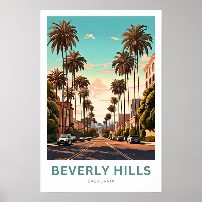 Beverly Hills California Travel Print Poster (Vorne)