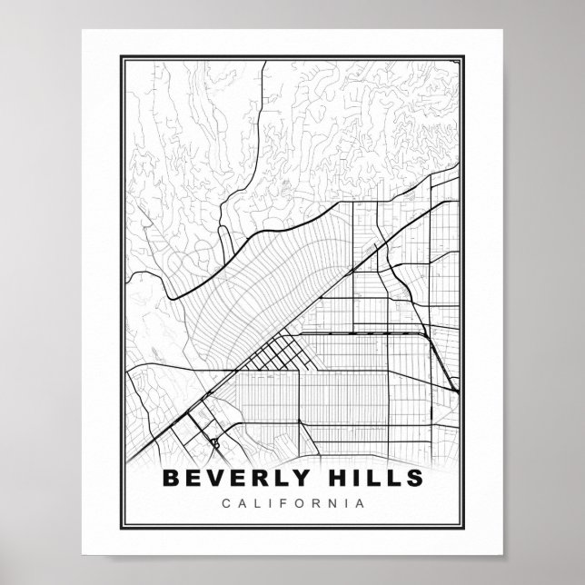 Beverly Hills Karte Poster (Vorne)