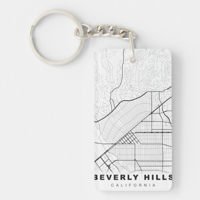 Beverly Hills Karte Schlüsselanhänger (Vorderseite)