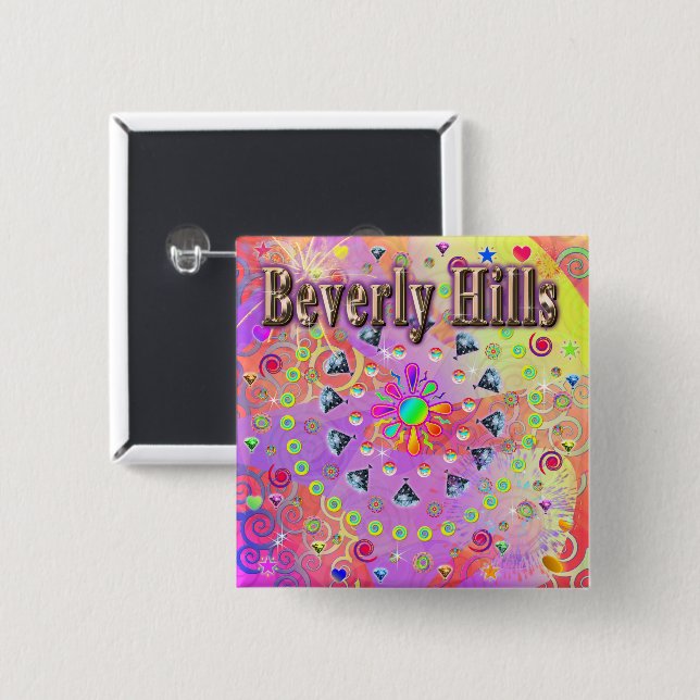 Beverly Hills Lucky Golden Button (Vorne & Hinten)