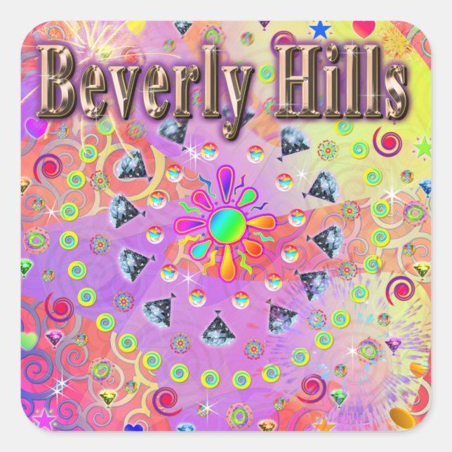 Beverly Hills Lucky Golden Sticker (Vorderseite)