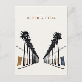 Beverly Hills Palm Tree Shopping Kunst Postkarte