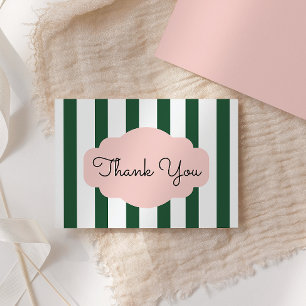 Beverly Hills Pink & Green Babyparty Dankeskarte