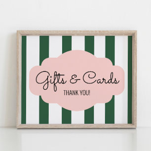 Beverly Hills Pink & Green Brautparty-Geschenk-Sch Poster