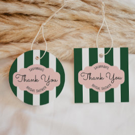 Beverly Hills Pink & Green Brautparty Gevor Tag Geschenkanhänger