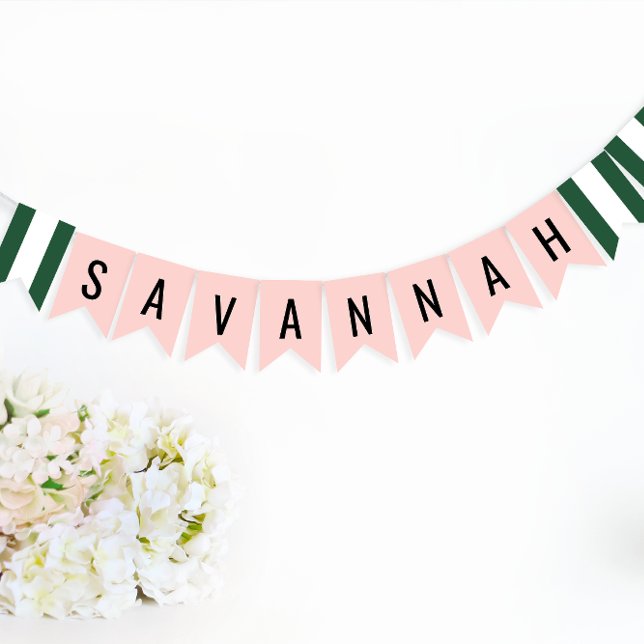 Beverly Hills Pink & Green Party Honorea Wimpelkette (Von Creator hochgeladen)