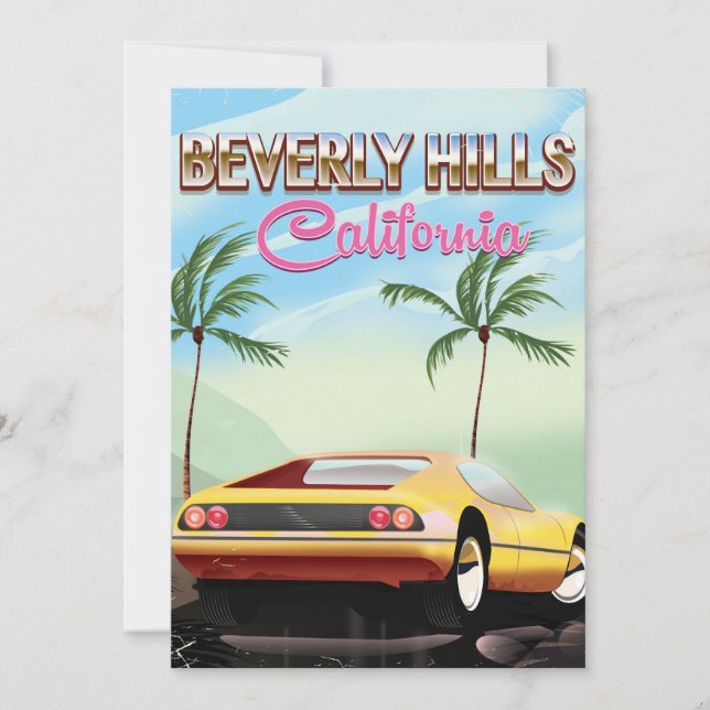 Beverly Hills - Retro-Reiseplakat (Vorderseite)