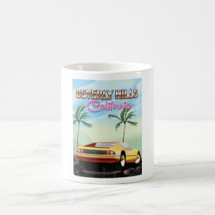 Beverly Hills - Retro-Reiseplakat Tasse