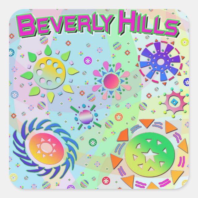Beverly Hills Seven Suns & Energy Sticker (Vorderseite)