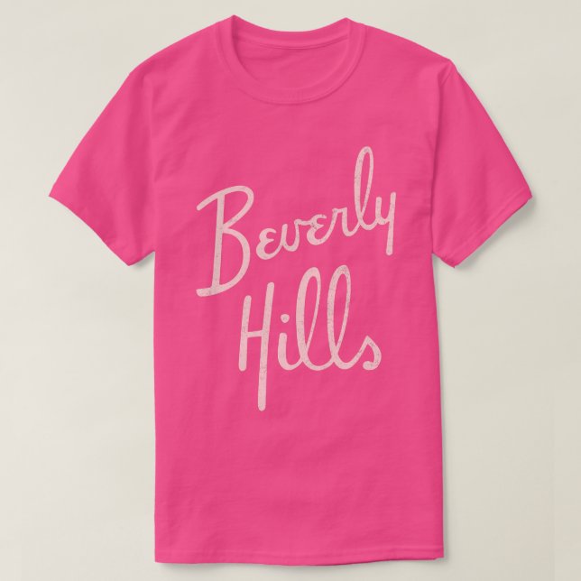 Beverly Hills Vintag rosa T-Shirt (Design vorne)