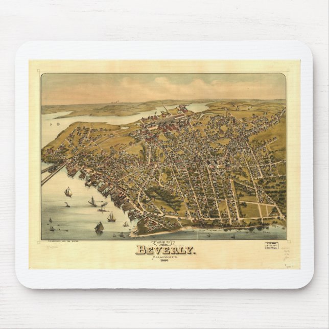 Beverly, Massachusetts im Jahre 1886 Mousepad (Vorne)
