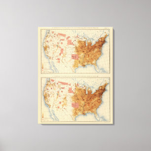 Bevölkerung 5 1870, 1880 leinwanddruck