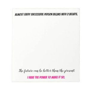 Bevollmächtigung von Gedanken Notizblock