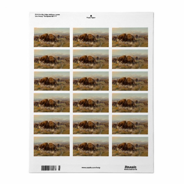 Bevor der Weiße Mann kam, 1903 von Charles Russell Adressaufkleber (Vorne)