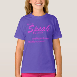 Bevor du sprichst, erinnere dich an lustige Typogr T-Shirt