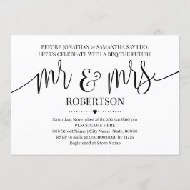 Bevor ich das tue, sind Herr und Frau Polterabend Einladung