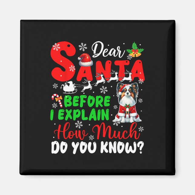 Bevor ich erkläre, wie viel Sie wissen Xmas Papill Magnet (Vorne)