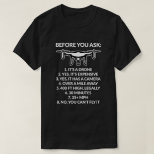 Bevor Sie Drohne-Erklärung lustiges laufendes T-Shirt