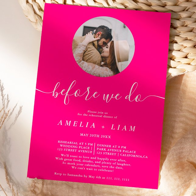 Bevor wir Foto neunfarbig Probe Abendessen Einladung (Von Creator hochgeladen)