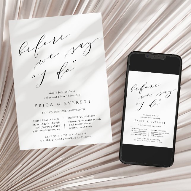 Bevor wir sagen, ich tue es | Probe - Abendessen E Einladung (Von Creator hochgeladen)