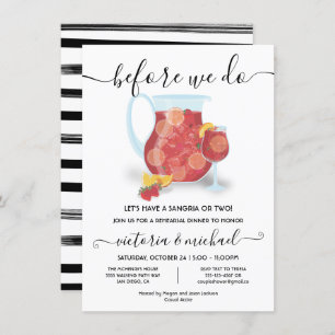 Bevor wir tun trinken wir Sangria Cocktail Party Einladung