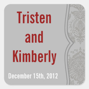 Bevorzugen Sie Sticker Modernes Gray Damask Spitze