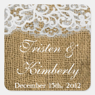 Bevorzugen Sie Sticker Pferdeschuhe auf Burlap Lac