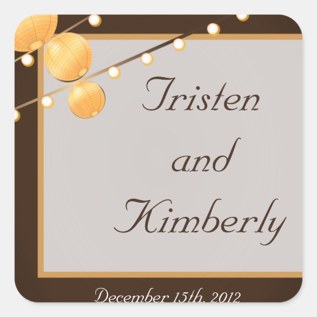 Bevorzugen Sie Stickers Paper Lanterns auf braunes (Vorderseite)