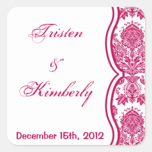 Bevorzugen Stickers Fusia White Damask Lace Print 