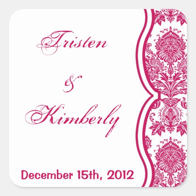 Bevorzugen Stickers Fusia White Damask Lace Print  (Vorderseite)