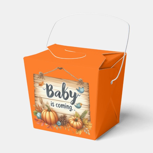 Bevorzugung Box-Autumn Baby Shower Fevor Boxes Geschenkschachtel (Vorderseite)