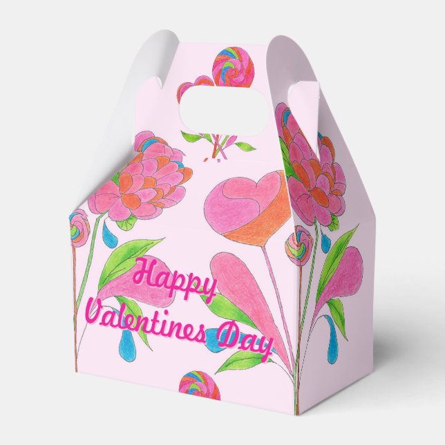 Bevorzugung Box Lollipop-Blume Geschenkschachtel (Vorderseite)