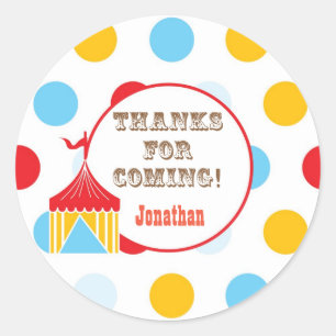 Bevorzugungs-Aufkleber - Zirkus Runder Aufkleber