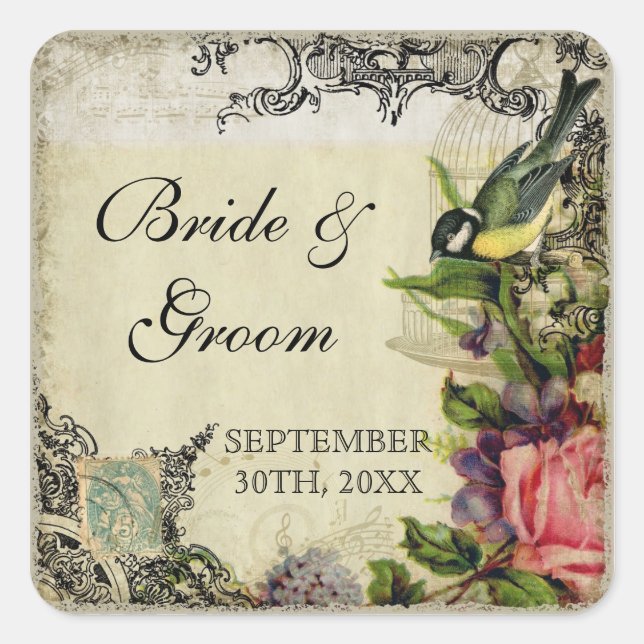 Bevorzugungs-Geschenk-Siegel-Umbau-gelber Quadratischer Aufkleber (Vorderseite)