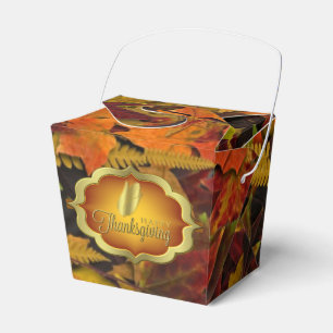 Bevorzugungs-Kasten - Herbst verlässt glückliche Geschenkschachtel