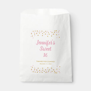Bevorzugungs-Taschen-Rosa-GoldGlitzerConfetti des Geschenktütchen