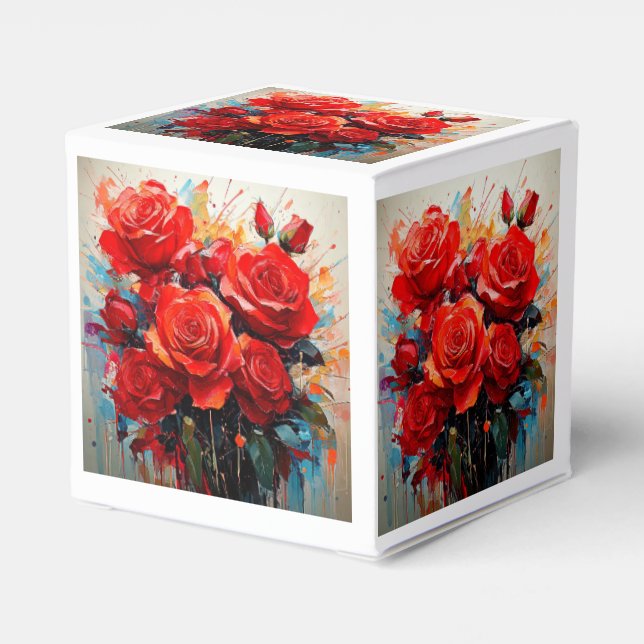 Bevorzugungsbox - Die Rote Rose Artwork Geschenkschachtel (Rückseite)