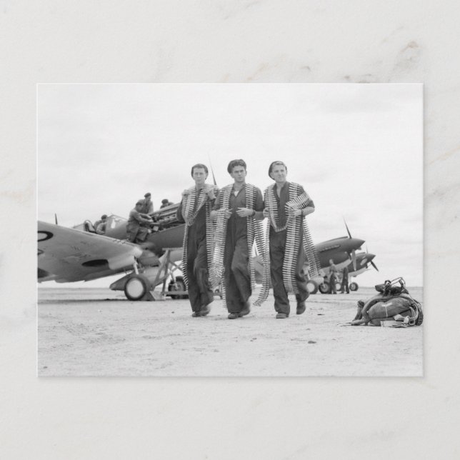 Bewaffnet für die Zähne der 1940er Postkarte (Vorderseite)