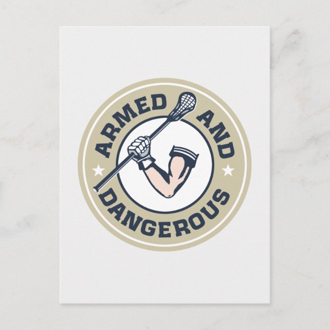 Bewaffnet und gefährlich postkarte (Vorderseite)
