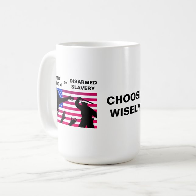 Bewaffnete Freiheit Kaffeetasse (Vorderseite Links)