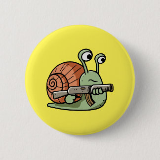Bewaffnete Schnecke Button