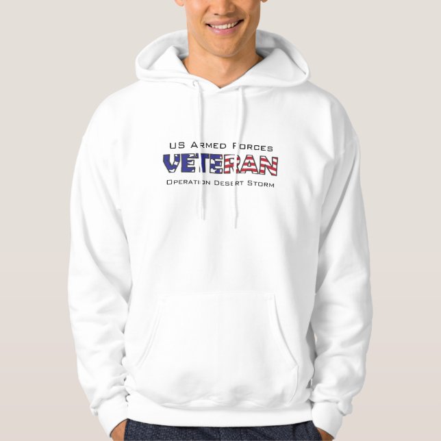 Bewaffnetes Militär Veteran US Hoodie (Vorderseite)