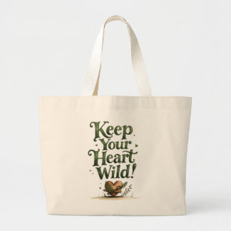 Bewahre Dein Herz Wild Botanischer Canvas-Beutel Jumbo Stoffbeutel
